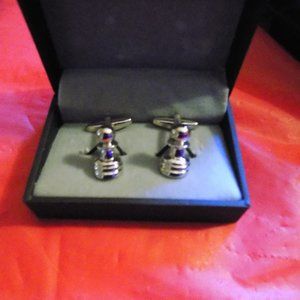 Digabi Chest Pawn Cufflink's silver tone